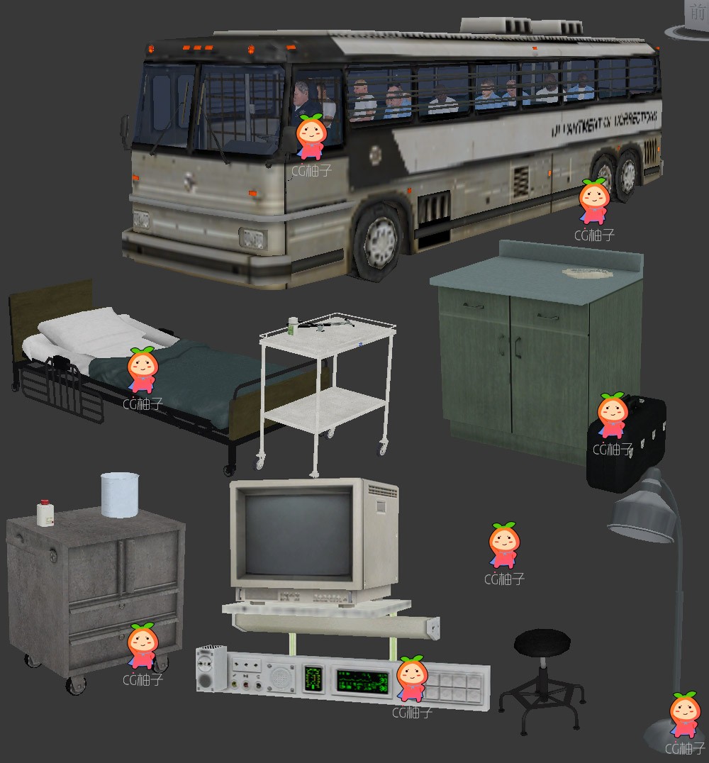 《越狱：阴谋》场景物件模型合集 3D交通模型第二批免费下载