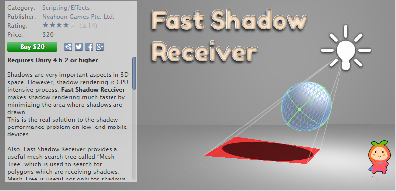 Fast Shadow Receiver 1.4.3 unity3d asset U3D插件下载 unity3d论坛