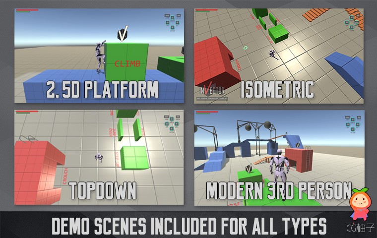 Third Person Controller Template 1.1d unity3d asset unity3d插件下载 U3D...