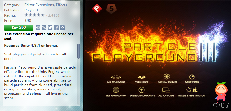 Particle Playground 3.0.3 unity3d asset unity3d插件 U3D插件下载