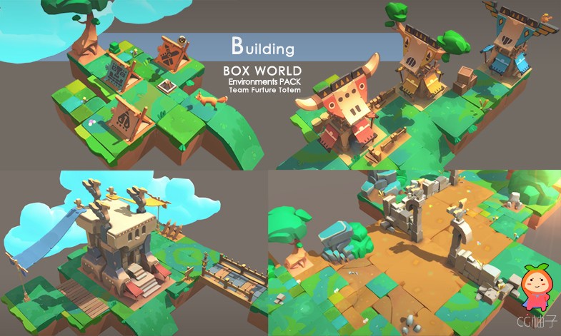 Box World Environments PACK 1.0 unity3d asset U3D模型下载 unity官网