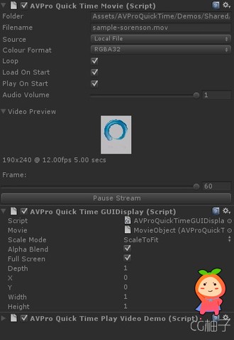 AVPro QuickTime™ 3.02 unity3d asset unity3d插件下载 unity官网
