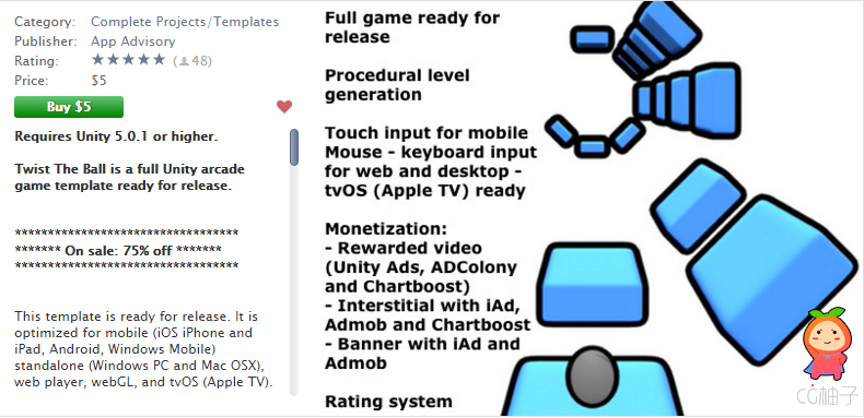 Twist - Complete Game Template unity3d asset u3d插件下载 unity论坛