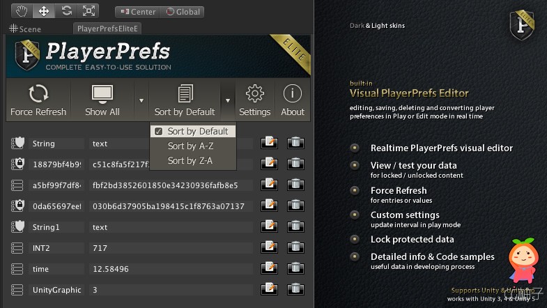 PlayerPrefs Elite 1.4.1 unity3d asset unity3d插件下载