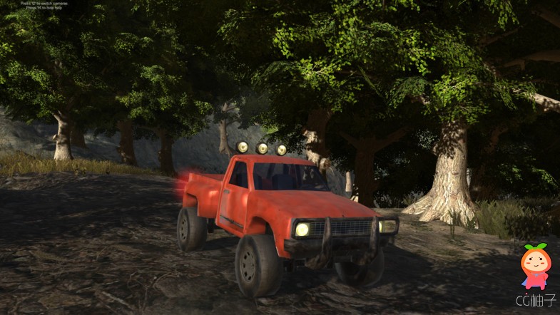 Offroad Pickup + Animated Hands 1.2 unity3d asset U3D模型下载 unity插件下载