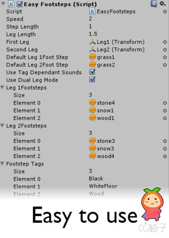 Easy Footsteps 2.0.0 unity3d asset unity3d插件下载 unity论坛