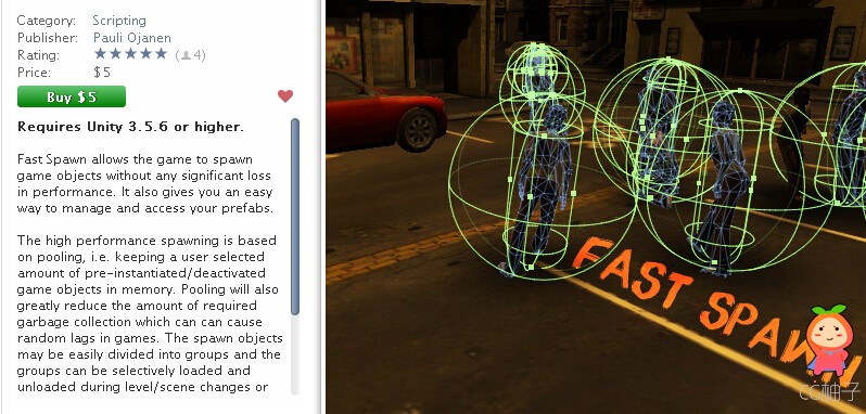 pmjo's Fast Spawn 1.1.2 unity3d asset unity3d下载 unity官网资源