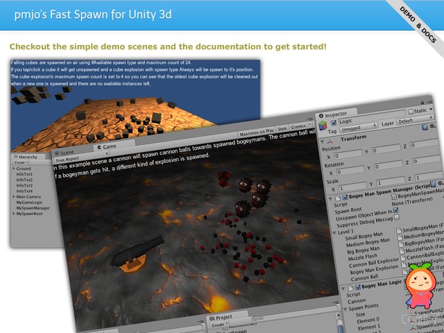 pmjo's Fast Spawn 1.1.2 unity3d asset unity3d下载 unity官网资源