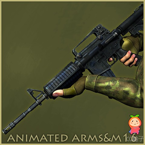  Animated Arms With M-16 1.2 unity3d asset U3D插件下载 unity论坛资源