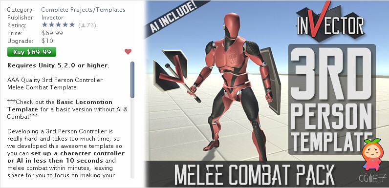 Third Person Controller - Melee Combat Template 1.2a unity3d asset unity插件下载 unity论坛