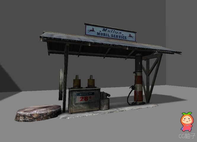 Old Gas Station 1.0 unity3d asset U3D插件下载 unity论坛