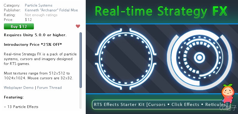 Real-time Strategy FX 1.0 unity3d asset unity插件下载 unity官网