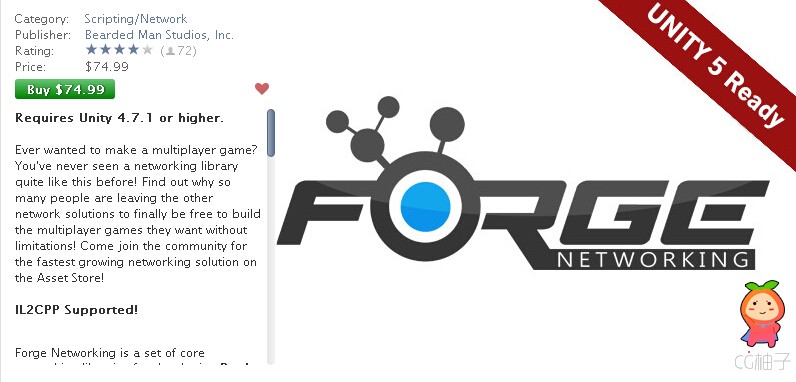Forge Networking 19.2 unity3d asset U3D插件下载 unity论坛