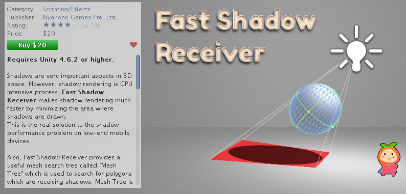 Fast Shadow Receiver 1.4.4 unity3d asset unity编辑器资源 unity3d