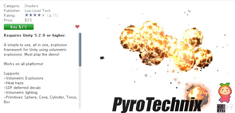 Pyro Technix 1.21 unity3d asset unity编辑器下载 unity插件下载