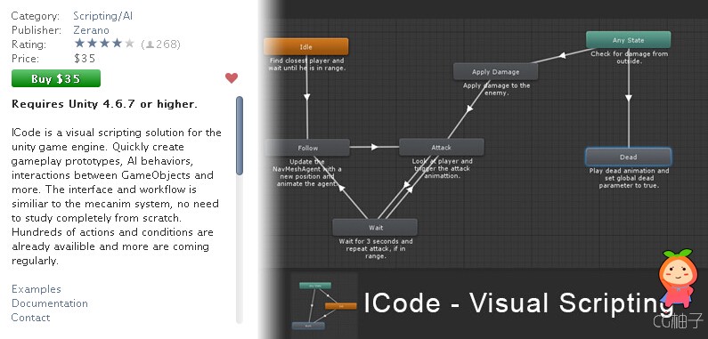 ICode 2.1.4 unity3d asset unity插件下载 unity官网资源