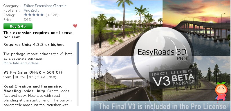 EasyRoads3D Pro v2.5.9 (v3 beta7.7) (u5) unity3d asset unity编辑器下载 unity论坛