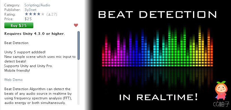 Beat Detection 3.0 unity3d asset unity插件下载 unity官网资源