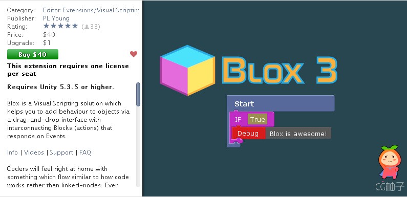 Blox Visual Scripting 3.0.5 unity3d asset unity编辑器下载 unity3d下载