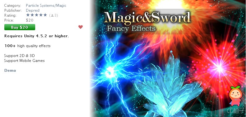 Magic Sword FX Pack 1.1 unity3d asset unity官网资源 unity编辑器下载