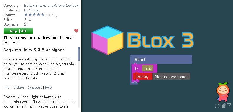 Blox Visual Scripting 3.0.9 unity3d asset unity编辑器下载 unity官网