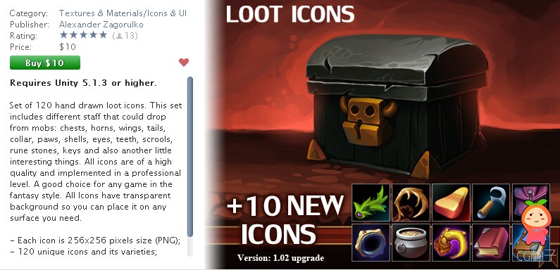 Loot icons 1.01 unity3d asset unity编辑器下载 unity官网资源
