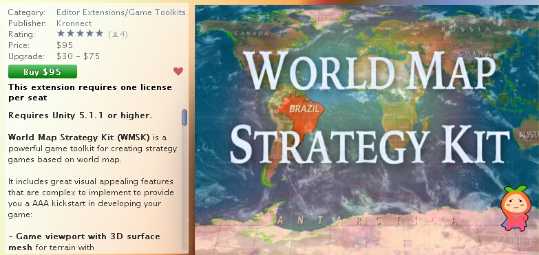 World Map Strategy Kit 1.3 unity3d asset unity编辑器下载 unity插件下载