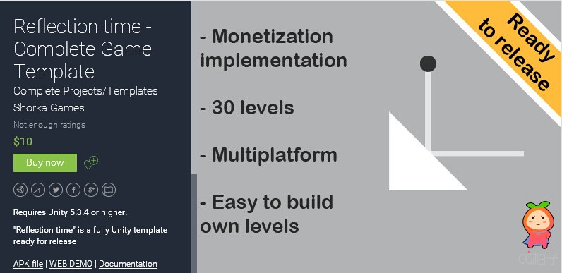 Reflection time - Complete Game Template 1.0 unity3d asset U3D插件下载