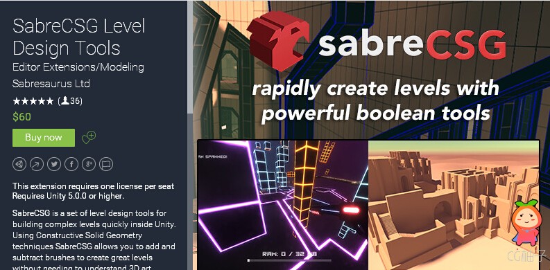 SabreCSG Level Design Tools 1.4.0 unity3d asset unity编辑器下载 unity3d