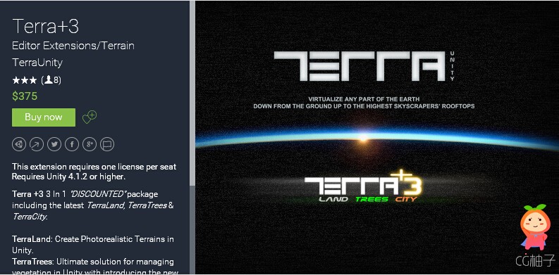 Terra+3 1.1 unity3d asset unity编辑器下载 unity官网资源