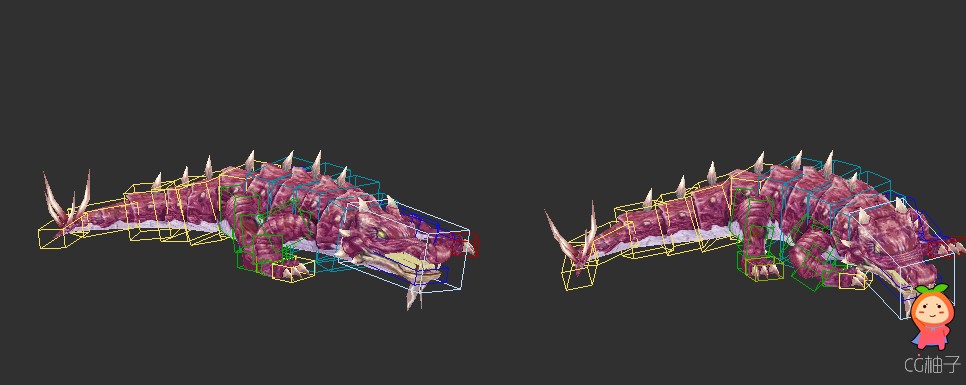 [动物模型3dmax下载] 鳄鱼3D模型+五套动作模型免费下载
