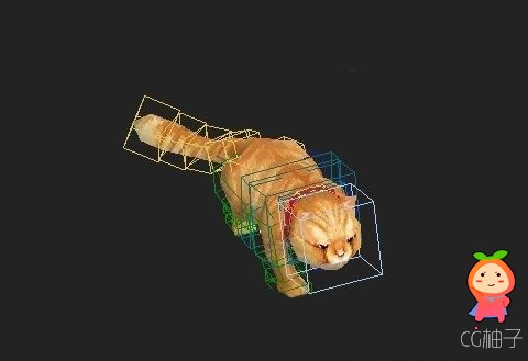 [3dmax动作模型] 加菲猫3D模型免费下载 猫咪模型+贴图+动作