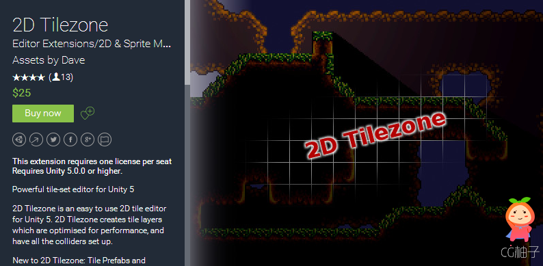 2D Tilezone 1.5 unity3d asset unity编辑器下载 3D游戏开发
