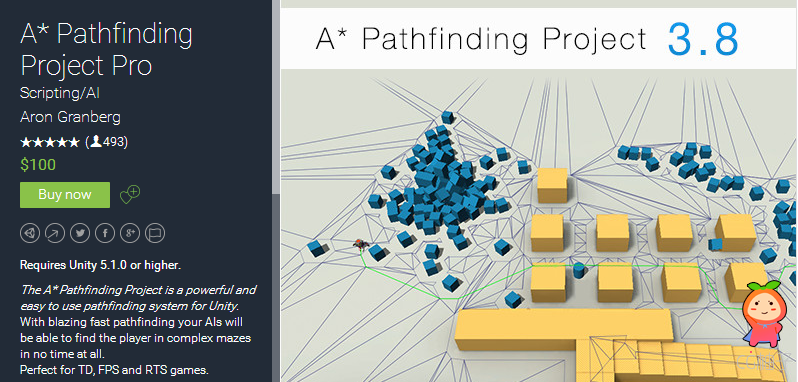 Requires Unity 5.1.0 or higher. The A* Pathfinding Project is a powerful and easy to use pathfinding ...