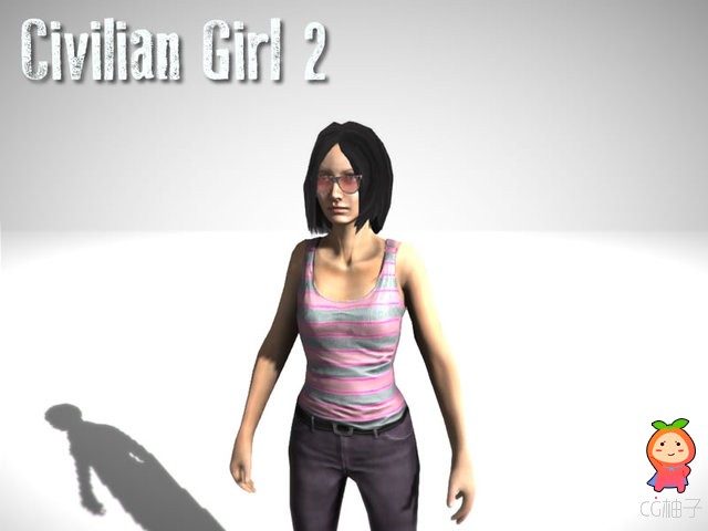 Civilian Girl 2 1.1 unity3d asset U3D插件下载 3d游戏开发