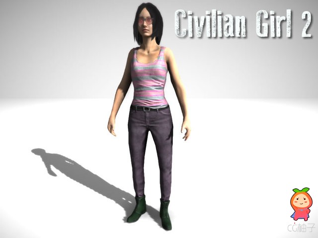 Civilian Girl 2 1.1 unity3d asset U3D插件下载 3d游戏开发