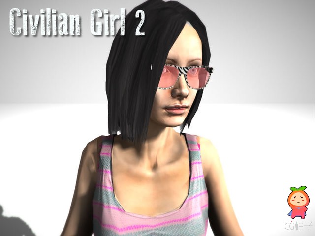 Civilian Girl 2 1.1 unity3d asset U3D插件下载 3d游戏开发