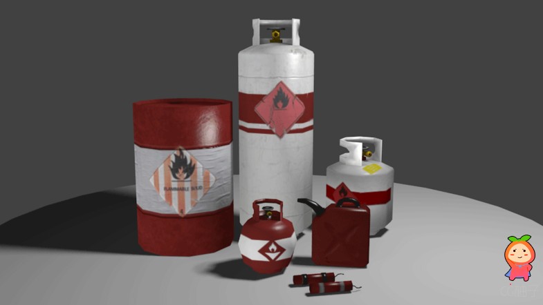 Explosives Package 1.0 unity3d asset U3D模型网下载 unity3d