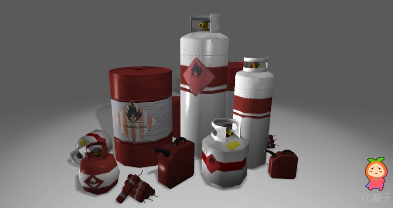 Explosives Package 1.0 unity3d asset U3D模型网下载 unity3d