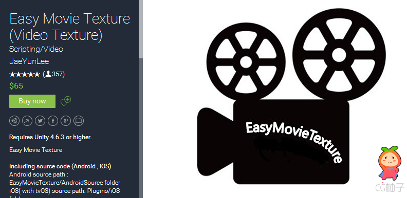 Easy Movie Texture (Video Texture) 3.24 unity3d asset Unity3d下载插件资源网
