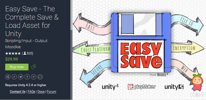 Easy Save 2.7.1f1 unity3d asset U3D插件下载 unity官网资源
