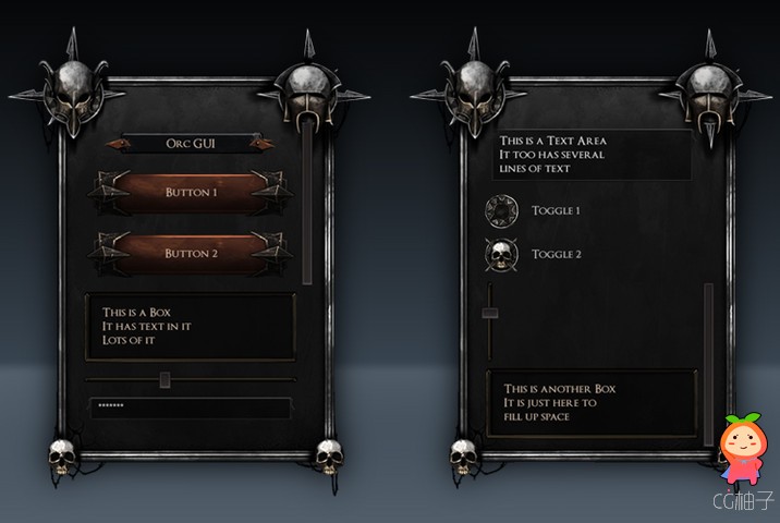 Blue Button Orc GUI 1.1 unity3d asset Unitypackage下载 U3D插件