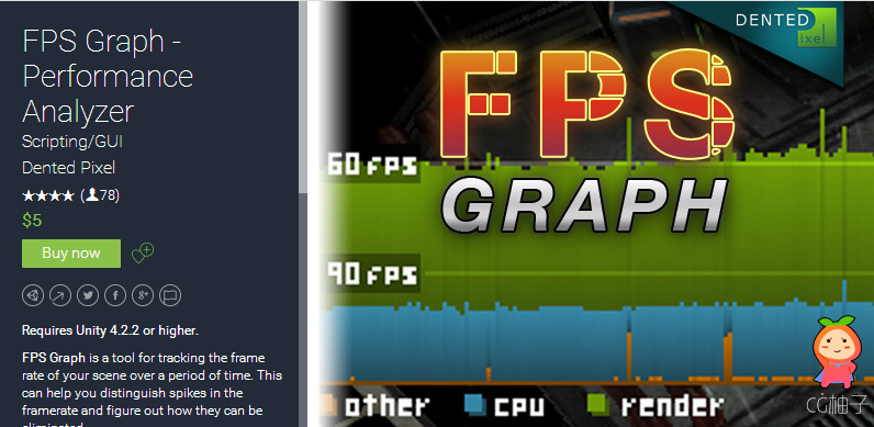 Requires Unity 4.2.2 or higher. FPS Graph is a tool for tracking the frame rate of your scene over a ...