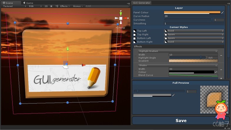 GUI Generator 1.9 unity3d asset Unity编辑器下载 U3D插件下载