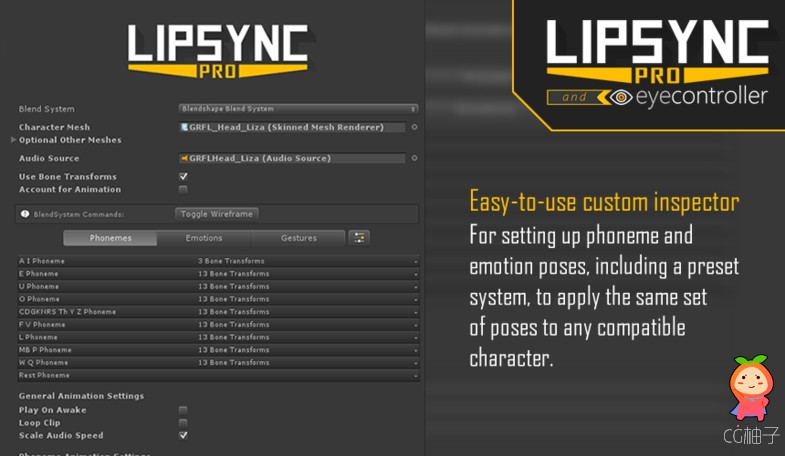 LipSync Pro 1.11 unity3d asset Unity编辑器下载