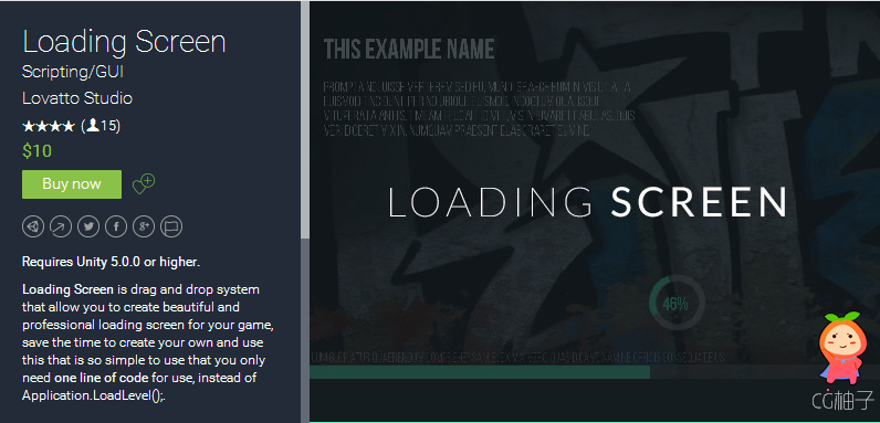 Requires Unity 5.0.0 or higher. Loading Screen is drag and drop system that allow you to create beau ...