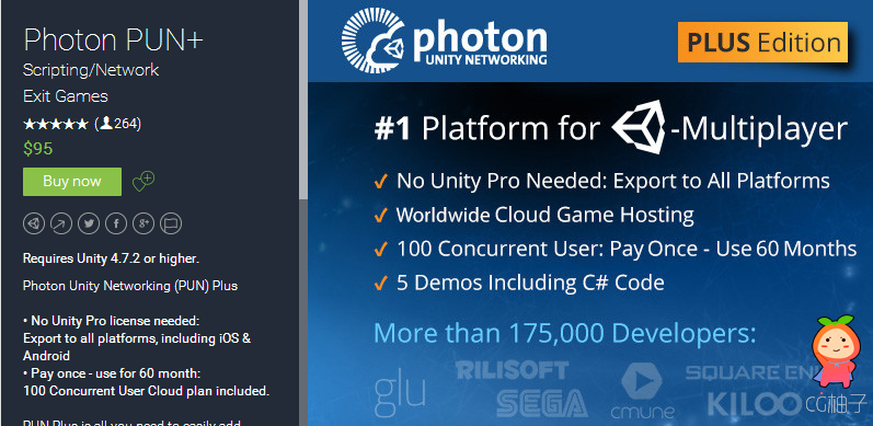 Photon PUN+ 1.66 unity3d asset U3D插件下载 Unity论坛资源下载