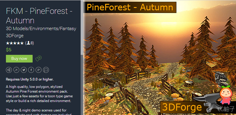 FKM - PineForest - Autumn 1.3 unity3d asset Unity3