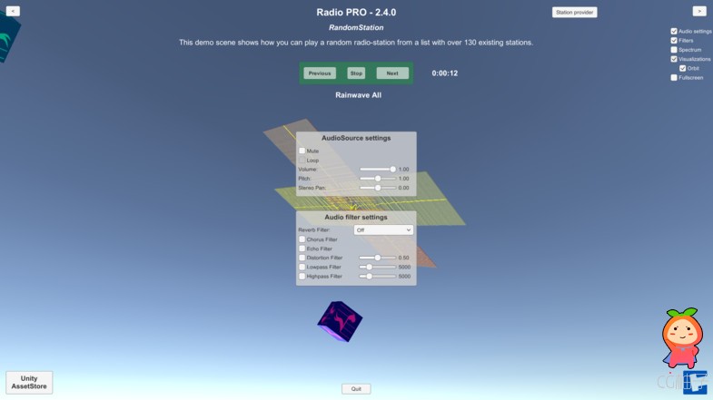 Radio 2.4.1 unity3d asset U3D插件下载，unity3d shader ios开发