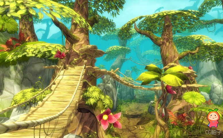 Hand Painted Jungle Pack 1.0 unity3d asset Unity3d插件模型下载